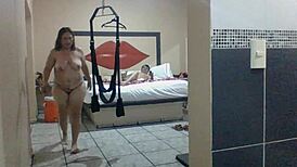 Mexican big ass hooker shows up sucking cock then taking it deep