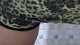 Mature Latina Caught Bent Over In Public Bathroom Doggystyle Ride