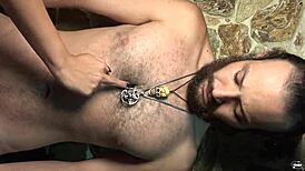 My Sexy Long Natural Nails Scratch His Chest Belly Wildcat Style Red Marks