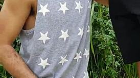 Endowed Farmer's Outdoor Feeding Frenzy Gets Filmed by Buddy