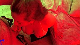 latina milf... suck these balls? spit on this dick for huge facial handjob under red light