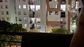 Jerking My Huge Cock On Hotel Balcony Then Exploding Twice In Bathroom Cumshot!!