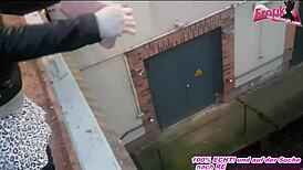 Deutsche Schlampe Pisses Publicly. Right in Her Handbag!