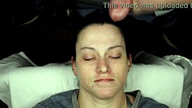 whoa dirtydees gets cum covered in her slave bukkake blowbang compilation 😈💦