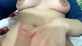 perfect latina in shorts hides creamy naughty pussy fingering