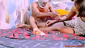 African teen 18+ model hairy pussy stretched by stepbrother's monster black cock doggystyle pounding