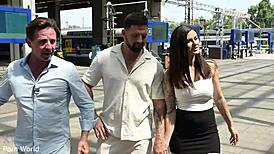 that tattooed babe billie star just guzzled cum after her wild dp threesome with the guy gp3196