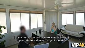 blonde allie rae fucks casting agent for cash wet pussy creampie