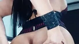 Vintage shemale blue film captures raw retro seduction