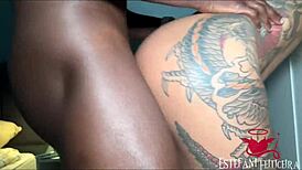 big black cock carioca guy stretches my pussy then wrecks my tight ass complete on sheer and x-red