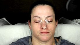 whoa dirtydees gets cum covered in her slave bukkake blowbang compilation 😈💦