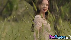 wow, janeth tense strips naked outdoors showing small tits body