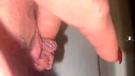 Curvy european mommy wife flashes pantyhose cameltoe ass outdoor public piss