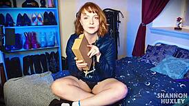 wanna feel this british redhead's clit vibrate suck and thrust with rabbit toy till she squirms?