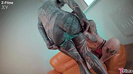 this pierced goth teen shoves huge anal toys deep until she squirts from orgasmic assplay