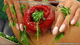 SLIPPERY WHEN WET HOTKINKYJO EXTREME GREEN LEAFS ANAL INSERTIONS AND PROLAPSE