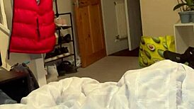 step sis heads to toilet but step bro waits with huge dick ready to suck?