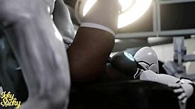 whoa, that huge ass robot chick taking the hung alien's monster cock part 1!