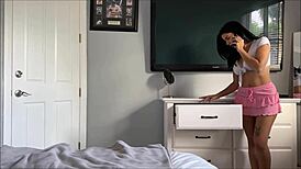 Thick Arab Stepsis Roxie Sinner Fucked on Vacation Bed