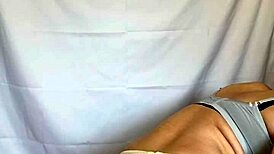 Japanese schoolgirl uniform with sexy lingerie anal buttplug pierced nipples panty sniffing