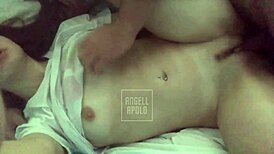 Fucking young step-sister after dad leaves and creampie finish