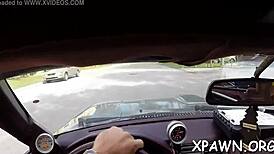 Exhibitionist Amateur Slut Sucks Cock Hardcore Fucks Tight Wet Cunt Doggystyle Bent Over Competition Game