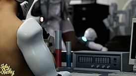 whoa, that huge ass robot chick taking the hung alien's monster cock part 1!