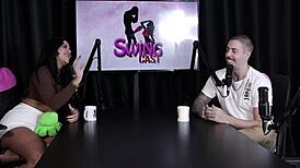 Actor Struggles But Gangbang Reverse Thrills Brazilian Swingers in Lingerie BDSM