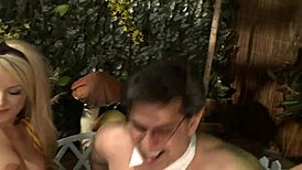 picture horny euro babes in wild gangbang orgy with lucky guy