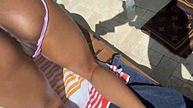 Dia Bella Twerks Juicy Latina Ass on Teddy Tarantino's Cock Poolside