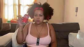 whoa chubby latina bbw burps farts drinking coke 🍕💨