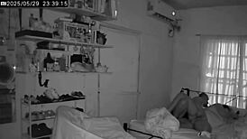 Peeking at Chubby Amateur Couple's Wild Fingering and Fat Orgasm Explosion!