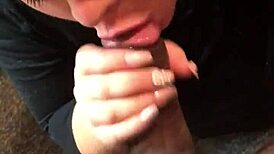 basement slut chokes on monster bbc blowjob!!