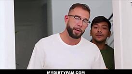 Big tits teen stepsis and bro caught by stepdad then family pounds Hailey Rose