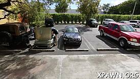 Exhibitionist Amateur Slut Sucks Cock Hardcore Fucks Tight Wet Cunt Doggystyle Bent Over Competition Game