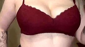 Chubby Slut Strips Wildly Then Pounds Massive BBC Dildo Hard!