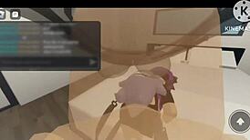 comendo duas putas hard in roblox brookhaven with intense anal and group pounding