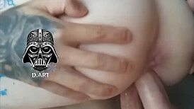 he takes both cocks deep in her tight holes double penetration bliss