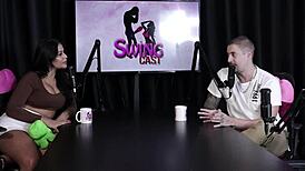 Actor Struggles But Gangbang Reverse Thrills Brazilian Swingers in Lingerie BDSM