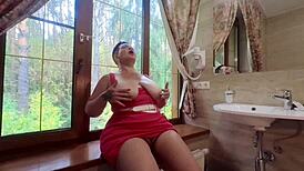 Big Ass Stepmom's Birthday Anal Doggystyle Ends in Facial Cumshot