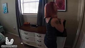 damn, gold digging stepmom jane cane deepthroats my shiny monster cock rough!