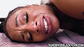 Sarai Minx rides four monster cocks in busty ebony big dick compilation