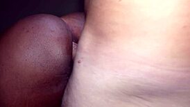 Amateur Ebony Takes Big Cock Anal Creampie with Gaping