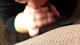 basement slut chokes on monster bbc blowjob!!