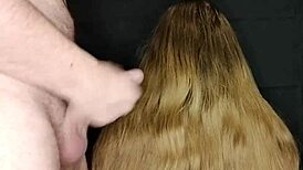 your stepmom swallows your cum on her long hair no problem?