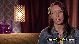 brunette big ass babe sweats taking cum deep in pussy!