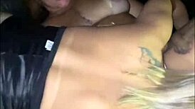 BLONDE MARRIED SLUT FLASHES PUSSY WITH FRIEND AT SWINGERS PARTY!