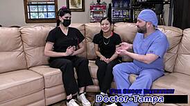 Dr Tampa Gives Bratty Orphan Cheerleader Mya Physical Exam Petite Latina Shaved Pussy Backstage Roleplay