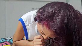 mi cuñado teaches me suck big cock for hubby 😏👅