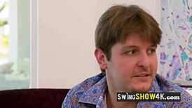 brunette big ass babe sweats taking cum deep in pussy!